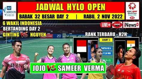 Jadwal Hylo Open Hari Ini Day R Wakil Indonesia Bertanding