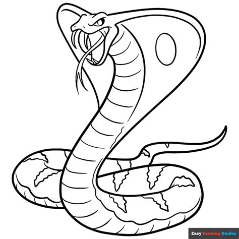 Cobra Coloring Page Easy Drawing Guides