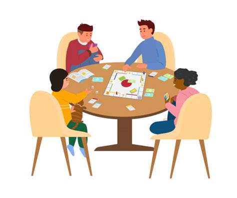 Kids Playing Board Games Clip Art