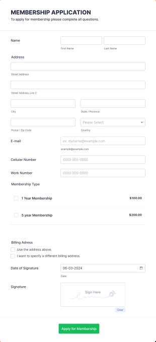 Participant Application Form Template Jotform