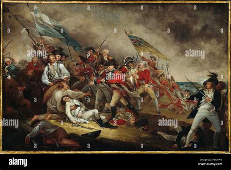 N/A. English: Oil painting by John Trumbull depicting soldiers at the Battle of Bunker Hill ...