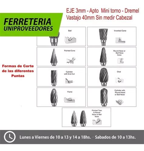 Fresa Lima Rotativa Metal Duro Para Taladro Doble Corte X En Venta