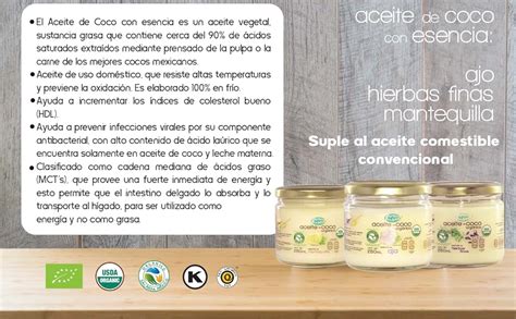 Enature Aceite De Coco Org Nico Con Esencia De Hierbas Finas Ml