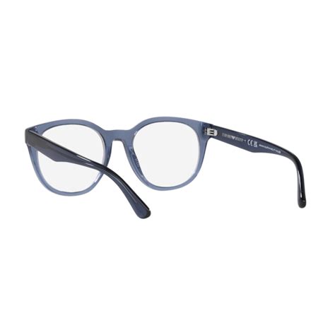 Emporio Armani Ea Shiny Transparent Blue Eyeglasses Man