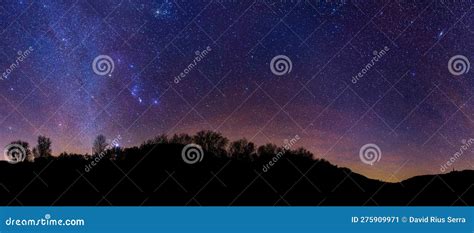 Astrophotography of the Winter Milky Way in the Mountains Stock Image ...