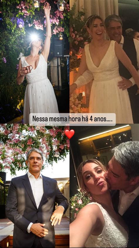 Esposa De William Bonner Comemora Quatro Anos De Casamento E Mostra