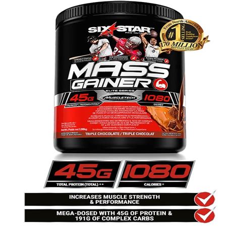 Six Star Mass Gainer Triple Chocolate 4 Lbs