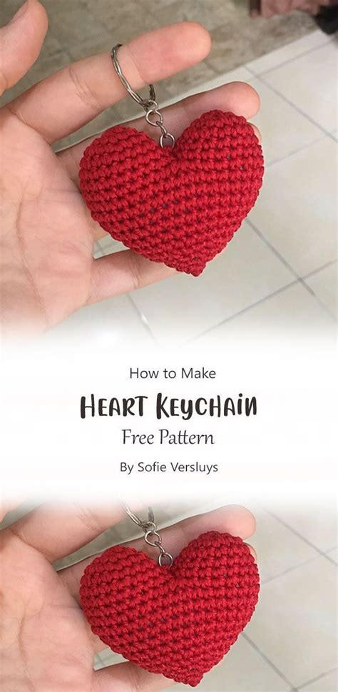 Heart Keychain By Sofie Versluys Crochet Keychain Pattern Crochet