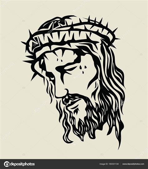 Jesus sketch art | Jesus Christ Sketch Art Vector Design — Stock Vector ...