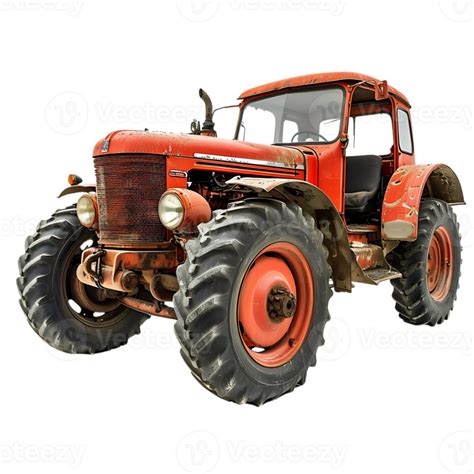 Ai Generated Vintage Red Tractor 36409217 Png