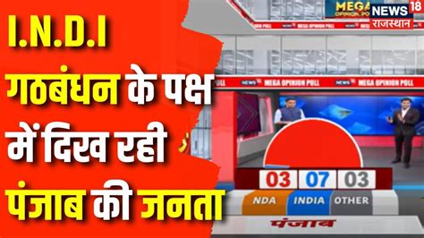 News18 Mega Opinion Poll Punjab के Opinion Poll में Nda को 3 Seats