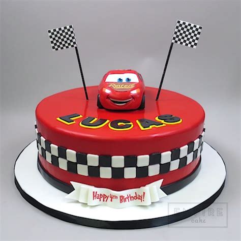 Cars Cake With Lightning Mcqueen Topper Empire Cake