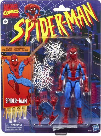 Marvel Legends Spider Man Retro Collection Spider Man Cel Shaded Retro