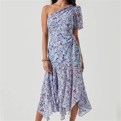 Astr Dresses New Astr The Label Blue Multi Floral Santorini One