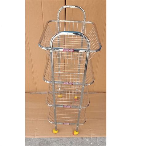 302 48 Inch 4 Shelves Stainless Steel Fruit Vegetable Trolley At Rs