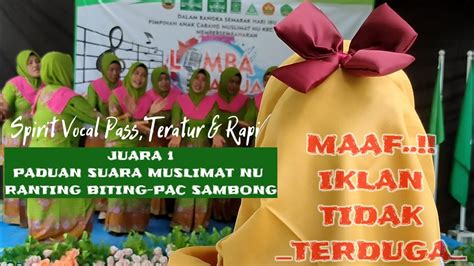 JUARA 1 Lomba Paduan Suara MARS MUSLIMAT NU Perempuan ASWAJA