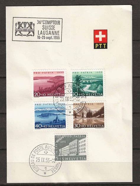 PP055 Pro Patria 1955 Sur Feuillet PTT Kaufen Auf Ricardo