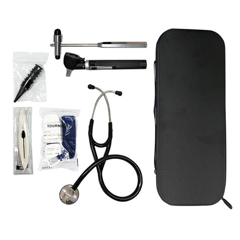 Reflex Hammer Otoscope Tourniquet Monofilament Stethoscope Set Medical