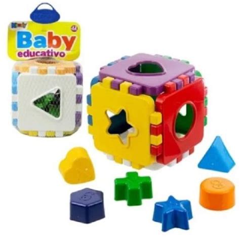 Cubo Did Tico Pequeno Para Beb Brinquedo Educativo Pe As Encaixar