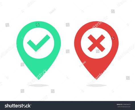 map pointer check mark vector stock vector royalty