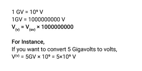 Gigavolts To Volts Conversion Calculator App