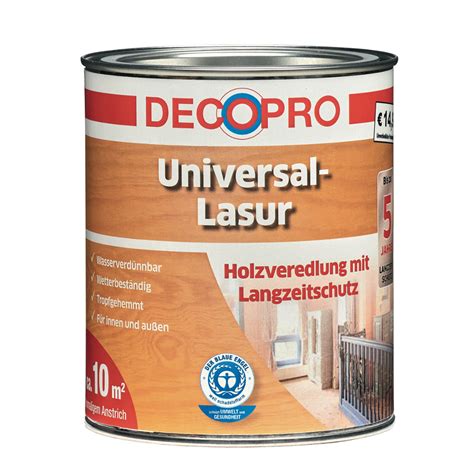 Deco Pro Universal Lasur Seidengl Nzend In Eiche F R Innen Und Au En