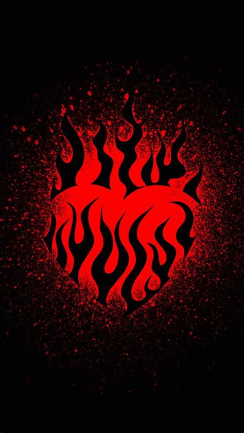 Burning Heart iPhone Wallpaper - iPhone Wallpapers