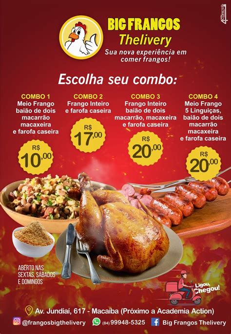 Flyer Restaurante Frango Assado Frango Frangos