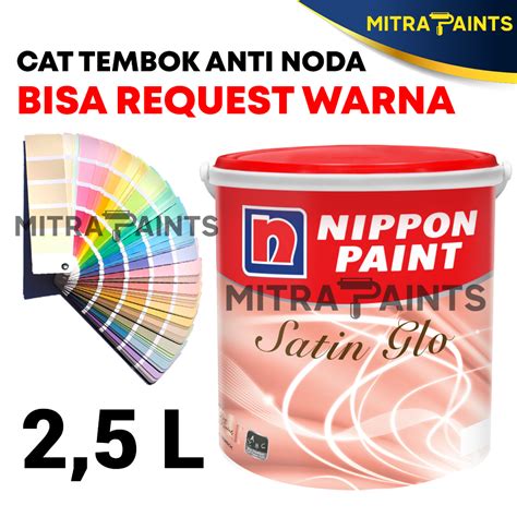 Jual Satin Glo Liter Cat Tembok Anti Noda Nippon Paint Bisa