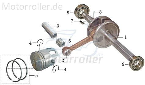 Kurbelwelle AGM Fighter 50 One Motorwelle Roller 50ccm 2Takt