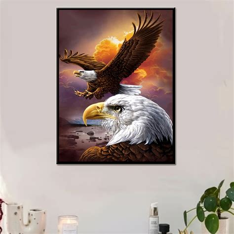 A Set Of Animal Series Eagle Pattern Rhinestone Diamond Painting