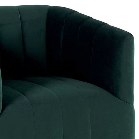 Fauteuil Velours Vert Sapin Cabriolet Pieds Fer Noir Kayu Meuble