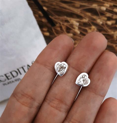 AROS CORAZÓN CUBIC Merceditas Plata 925