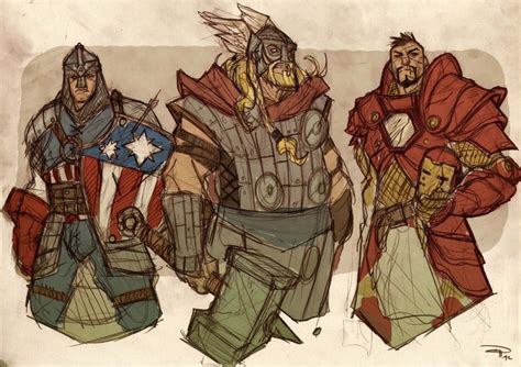 Medieval Superheroes Geek Art Avengers Comic Books Art