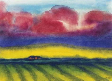 EMIL NOLDE Marschlandschaft Mit Bauernhof Marsh Landscape With Farm C