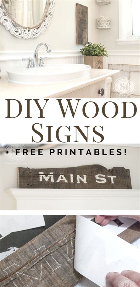 Diy Wood Signs And Free Printables Salvaged Inspirations Diy Wood