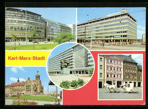 AK Karl Marx Stadt Centrum Warenhaus Ernst Thälmann Strasse Rathaus