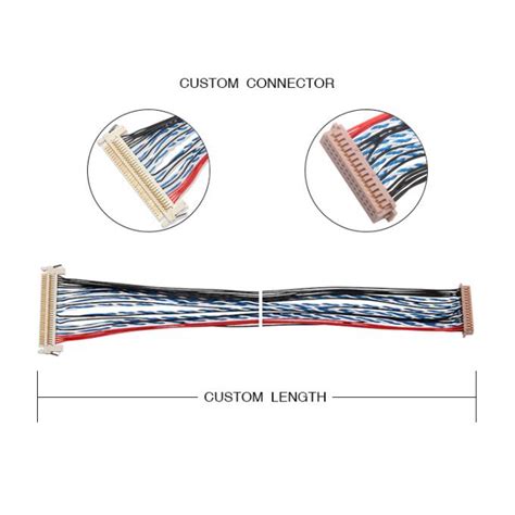 1mm Lvds Cable Assembly Jae Fi X30hl To Hirose Df13 30ds 1 25c