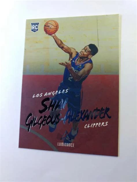 Panini Chronicles Luminance Shai Gilgeous Alexander Recrue Rc