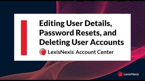 Editing User Details Password Resets And Deleting User Accounts AUS