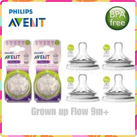 Philips Avent Natural Teat Nipple Puting Botol Grown Up Flow 9m 5