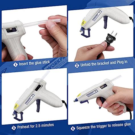 WORKPRO Mini Hot Glue Gun Kit Pcs Hot Glue Sticks Included Lightweight Hot Melt Glue Gun For