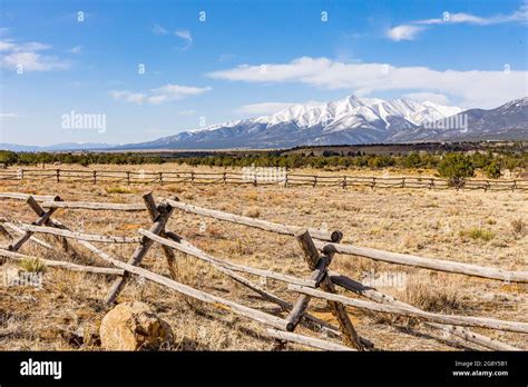 Snow Covered Collegiate Peaks Mountains Near Buena Vista Colorado