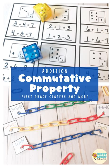 Commutative Property Of Addition In First Grade First Grade Centers And More