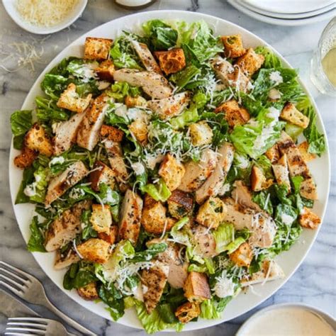 Best Chicken Caesar Salad With Homemade Croutons Damn Delicious