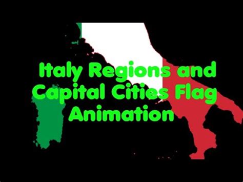 Italy Regions And Capital Cities Flag Animation YouTube