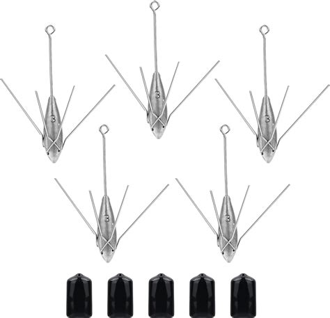 5pcs Plomb Pêche Surfcasting Kit de Plombs de Pêche au Surf 85g Poids