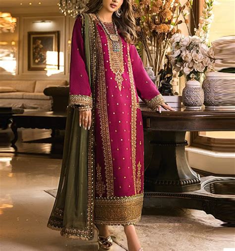 Latest Chiffon Embroidered Dress With EMB Dupatta UnStitched Code