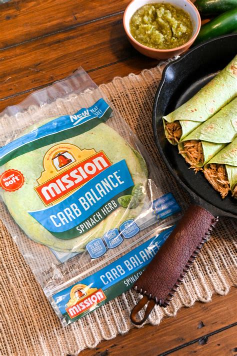 Low Carb Chicken Enchiladas With Mission® Carb Balance Spinach Wraps