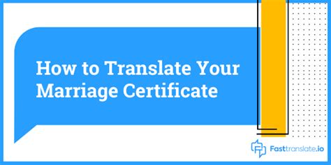 Marriage Certificate Translation All You Need To Know